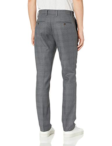 Goodthreads - Pantalón chino pitillo antiarrugas para hombre, gris, cuadros (Grey Glen Plaid), 36W x 30L