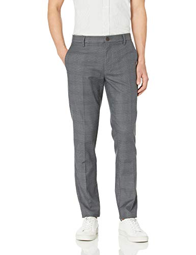 Goodthreads - Pantalón chino pitillo antiarrugas para hombre, gris, cuadros (Grey Glen Plaid), 36W x 30L