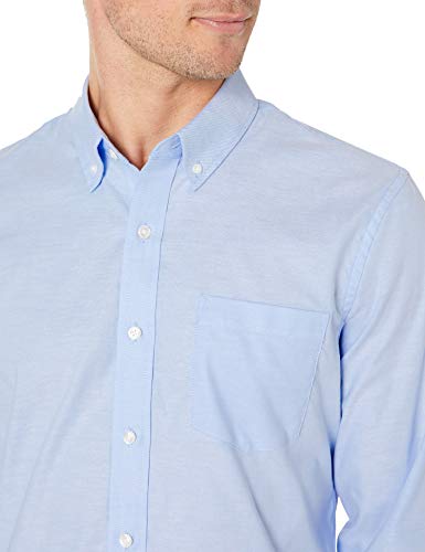 Goodthreads Standard-fit Long-Sleeve Stretch Oxford Shirt (All Hours) Camisa abotonada, azul claro, M