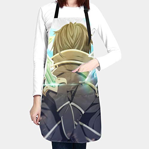 GOOMEMOO Sword Art Online - Delantales impermeables para mujer y hombre, cocina, jardín, hornear, delantal de cocina con 2 bolsillos