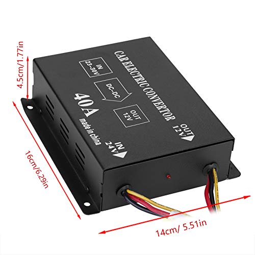 Gorgeri carro del coche de seguridad DC 24V a 12V convertidor de energía eléctrica inversor de tensión Reductor transformador reductor