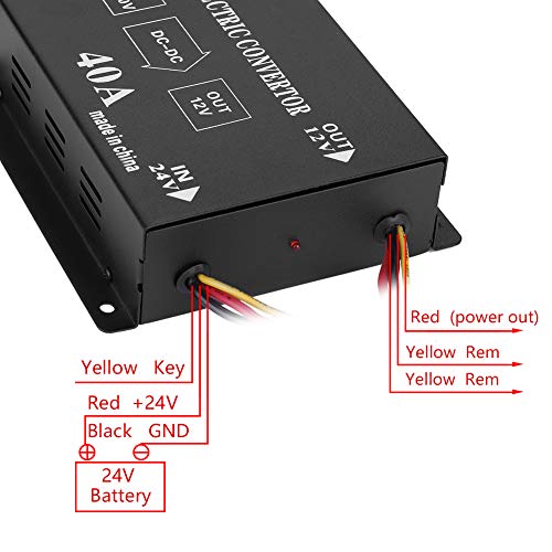 Gorgeri carro del coche de seguridad DC 24V a 12V convertidor de energía eléctrica inversor de tensión Reductor transformador reductor