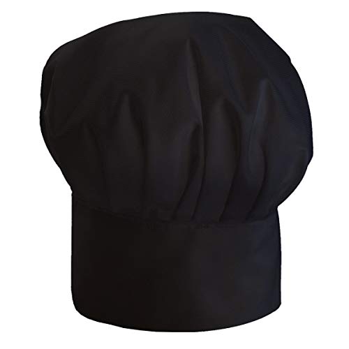 Gorro Cocinero para niños de niño Bebé de Cocina Ajustable con Velcro Negro Gorro de Chef [099]