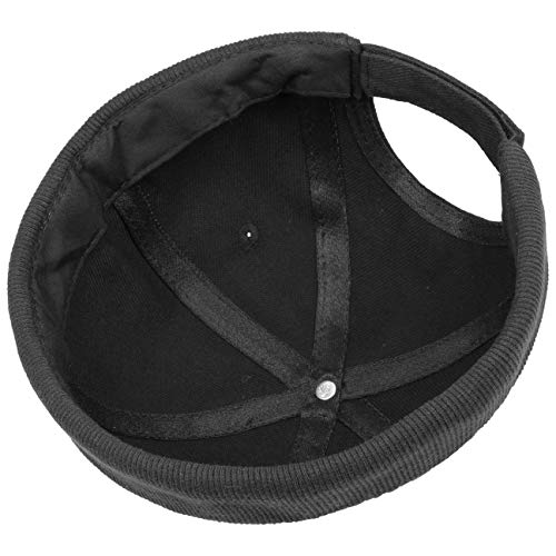 Gorro Docker de Algodón de Hombre | Gorros de algodón 100%| Docker de Talla única (54-61 cm) | con Cierre de Velcro | Gorros portuarios de Negro| para Llevar Durante Todo el año