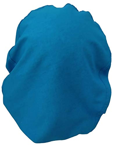 Gorros quirofano mujer AZUL para Pelo Largo, Enfermera, Cirujana, Dentista Veterinaria Cocinera con Absorbente en la frente, ajustable al gusto