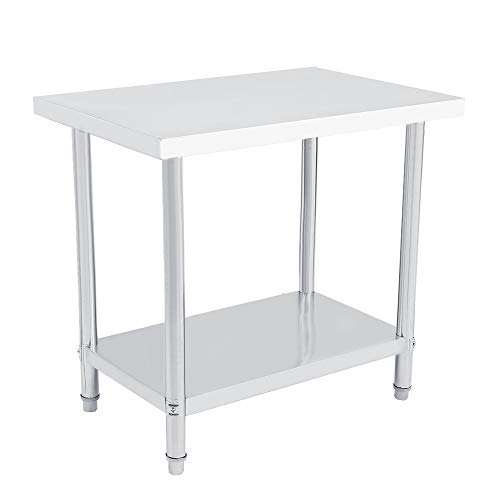 GOTOTOP Mesa Auxiliar de Cocina de Acero Inoxidable Plataforma Mesa de Operaciones Banco de Trabajo Mesa de Cocina 0.6mm