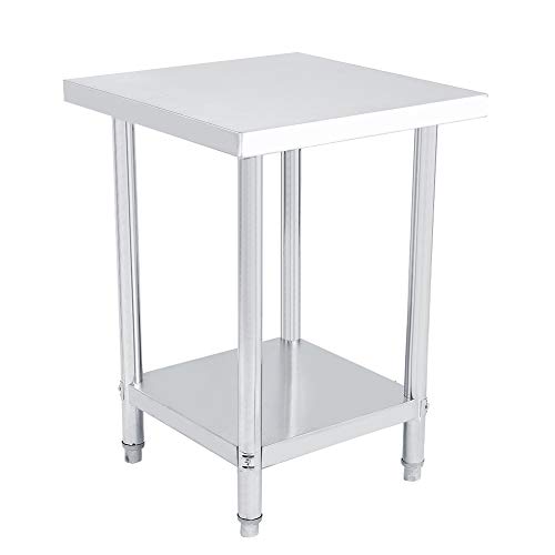 GOTOTOP Mesa Auxiliar de Cocina de Acero Inoxidable Plataforma Mesa de Operaciones Banco de Trabajo Mesa de Cocina 0.6mm