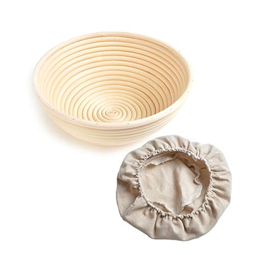 grandtobuy 20 * 8 cm Cesta Redonda de Pan demostrando bannetons Brotform Sour Masa Pruebas, Artisan Pan