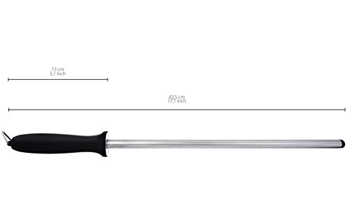 Granny's Kitchen Afilador de Cuchillos Diamantado - Knife Sharpener de Acero Inoxidable 30 cm - Vaciador Manual - Amolador en Grano Fino