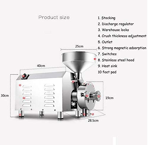 Granos Especias A base de hierbas Cereales Café Comida seca Molinillo Molino 1500w Máquina de molienda molino de molienda medicina casera harina en polvo trituradora