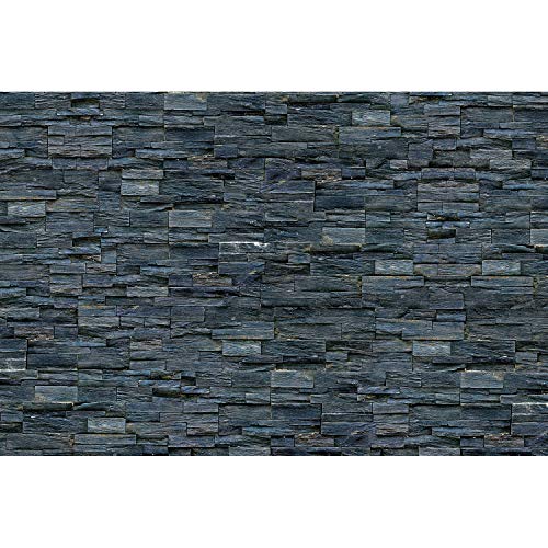 GREAT ART Mural De Pared – Pared De Piedra Negra – Mural De Piedra Pared Natural Decorativo De Diseño Industrial Recubrimiento De Paredes Motivo Foto Tapiz Y Decoración (336 x 238 cm)