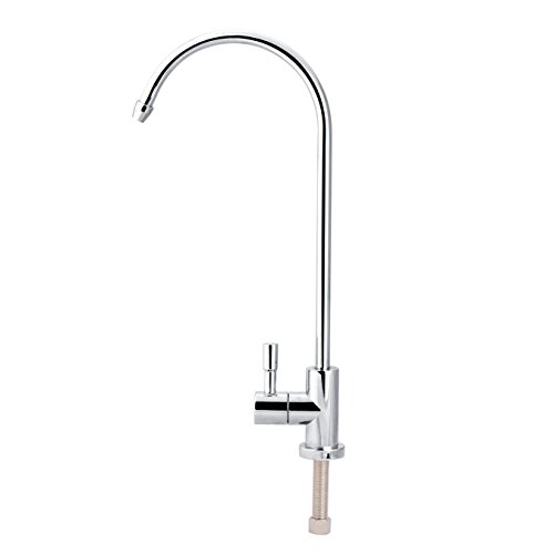 Grifo de fregadero de cocina de 1/4 '' Grifo de agua giratorio de 360 la licenciatura Grifo de agua de cromo Grifo de ósmosis inversa de cromo RO