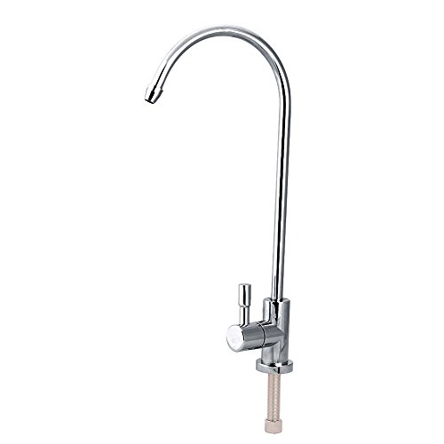 Grifo de fregadero de cocina de 1/4 '' Grifo de agua giratorio de 360 la licenciatura Grifo de agua de cromo Grifo de ósmosis inversa de cromo RO