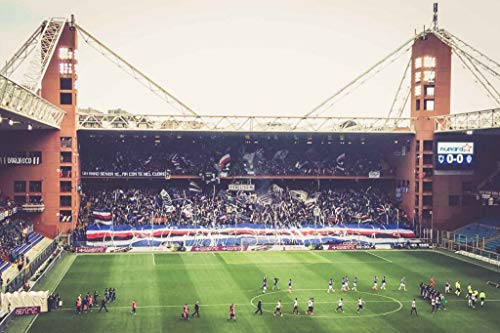 GroundDesigns U.C. Sampdoria - Taza de regalo con diseño gráfico de fútbol Stadio Luigi Ferraris Blucerchiati