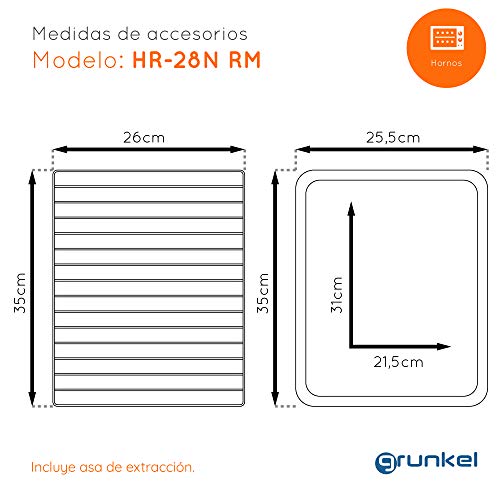 Grunkel Mini Horno HR-28NRM 28L Negro 1600W