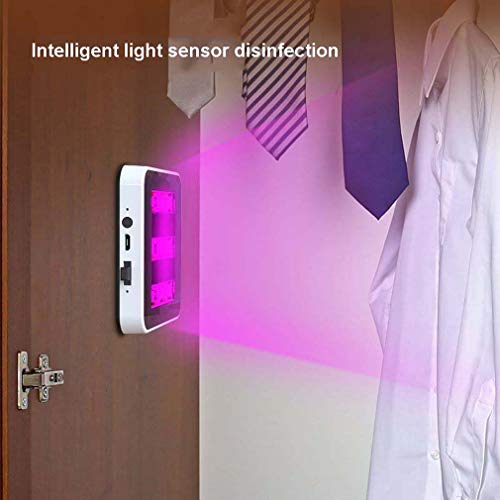 GsMeety Desinfección Lámpara UV Germicida Lámpara Portátil de Desinfección UV LED Luz Antibacteriana Lámpara Esterilizadora UV Portátil para Baño/Cocina/Inodoro/Dormitorio