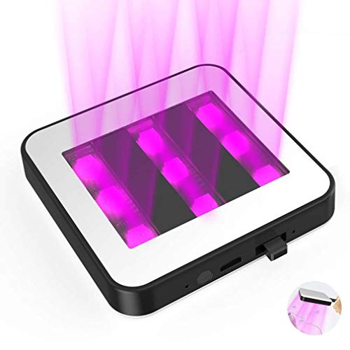 GsMeety Desinfección Lámpara UV Germicida Lámpara Portátil de Desinfección UV LED Luz Antibacteriana Lámpara Esterilizadora UV Portátil para Baño/Cocina/Inodoro/Dormitorio