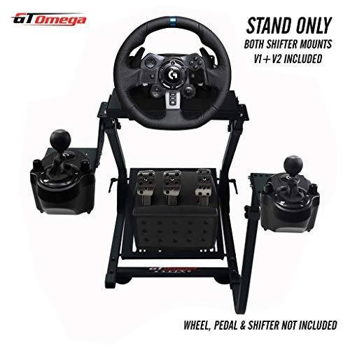 GT Omega Soporte de Volante PRO para Logitech G29 G920 Thrustmaster T500 T300 TX y TH8A Shifter Mount V1 - PS4 Xbox Fanatec Clubsport - Diseño Ajustable en inclinación para la experiencia Sim Racing