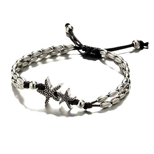 GuangLiu Tobilleras para niña Símbolo Tobillera Pies Descalzos Tobillera Estrella de mar Pulsera Tobillera de Playa Infinity Pulsera Ajustable Tobilleras