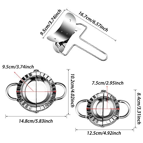 Guanici Molde para hacer bolas de masa de ravioles de acero inoxidable Herramienta de pastelería cortador de ravioles para masa cortador de galletas pastelería utensilios de cocina hacer 3 estilos