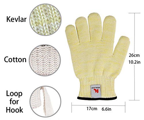 Guantes resistentes al calor Protección hasta 932 ° F / 500 ° C 1 par de guantes de parrilla