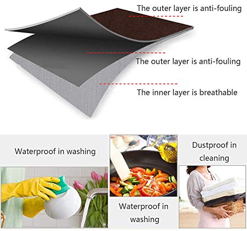 Guizu Delantales Impermeables Ajustables del Cocinero con Bolsillo Cocina de Cocina para Mujeres Hombres,Delantal Chefs Cocina para Cocinar/Hornear (Blanco)