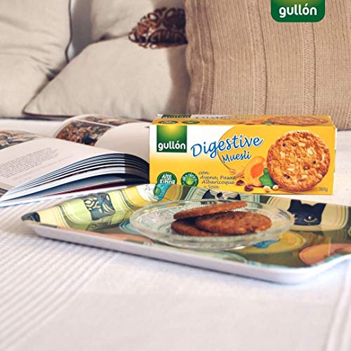 Gullón - Galletas Digestive fibra muesli avena y albaricoque - 365g