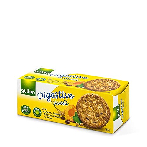 Gullón - Galletas Digestive fibra muesli avena y albaricoque - 365g