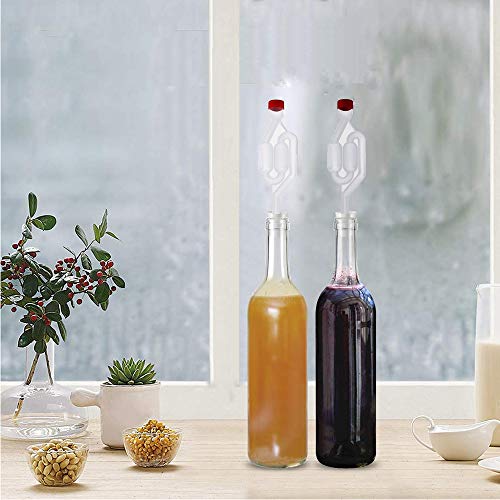 Gurxi Fermentación de Cerveza de Plástico Válvula de Fermentación Tapón de Fermentación para la Fermentación Secundaria de Cerveza de Vino Fermentada con Jugo Puro y Vino Tinto 4 Piezas (Transparente)