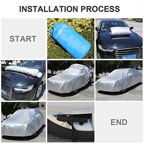 GYHONG Funda para Coche Compatible con Car Cover Completa Nissan 370Z,Almera Todos los climas Protección,Impermeable,Viento y Anti-UV (se Puede Personalizar de Cualquier Modelo),A,370Z