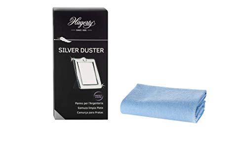 Hagerty - Silver Duster - Gamuza impregnada limpia plata y piezas plateadas o chapadas - 1 unidad 55 x 36 cm - Devuelve el brillo y la protección extra, Azul (A1870)