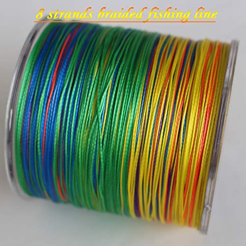 HAIYOUSHANGMAO Sedal Pesca En Línea PE 8 Filamentos Línea Trenzada 300m Multicolor De Super Strong Japón Multifilamento PE Trenza Línea 10LB 100LB 200LB (Color : Multi, Line Number : 5.0)