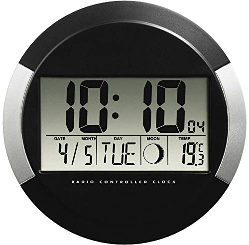 Hama pp-245 - Reloj de pared digital, color negro, plástico