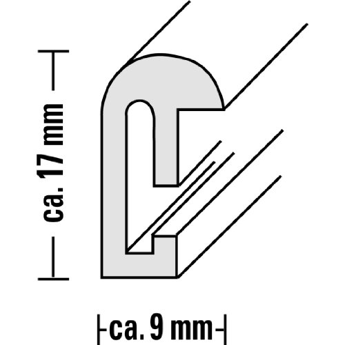 Hama Sevilla - Marco (Single Picture Frame, Plata, Poliestireno, 15 x 20 cm)