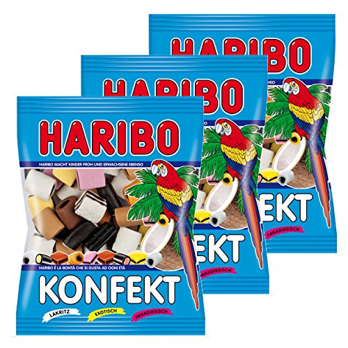 Haribo konfekt, 3 unidades, ositos de goma, vino goma, Golosinas, en bolsa, bolsa