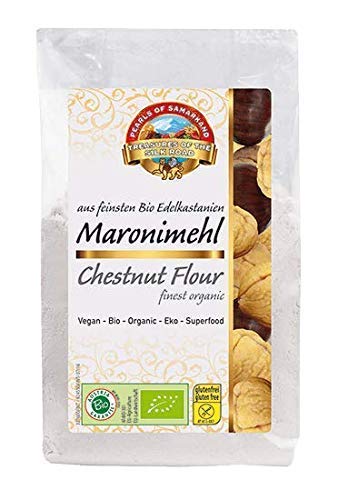 Harina de castaña orgánica 1,8 kg ecológica, Fairtrade, sin gluten 1,8 kg Bio biológica, sin OMG 6x300g