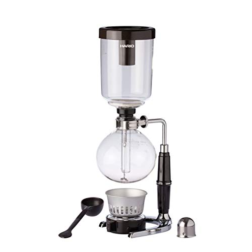 HARIO TCA-3 - Cafetera (Independiente, Cafetera de vacío, Negro, Transparente)