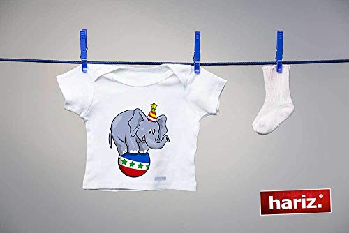 Hariz Baby Camiseta elefante Circo Animales Zoo Plus Tarjetas de regalo pasta de dientes verde 15-24 meses/80-92 cm