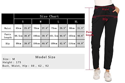 Hawiton Pantalones Deportivos para Mujer 100% Algodón Pantalón de Chándal con Bolsillos para Gimnasio Deportes Correr Entrenamiento Jogging Pantalones de Pijama Largos de Rayas