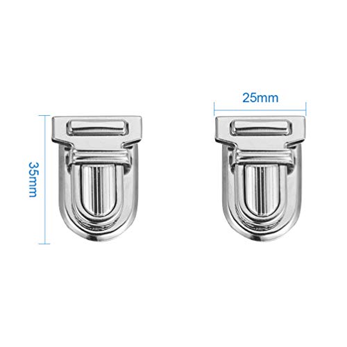 Healifty 10 juegos de cierres metálicos con cierre de cerradura monedero con cierre para el pulgar para el bolso de cuero
