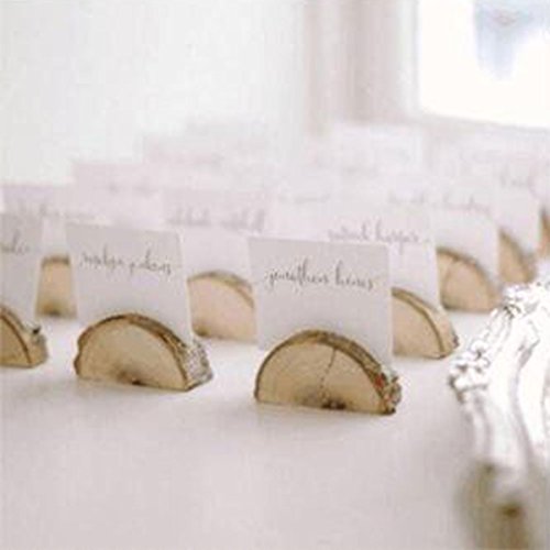 Healifty Lugar de Boda Titulares de Tarjeta de Madera Número de Mesa para Fiesta Boda Soporte para Fotos Portafotos Pinzas Portanotas 10 Piezas Decoraciones Adornos 10 Piezas