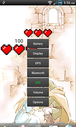 Heart Container Battery Meter