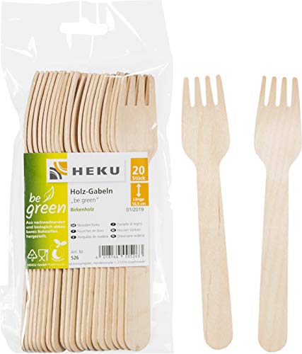 HEKU 30011-01 - Juego de utensilios de cocina (biodegradables, con platos, cuchillos, tenedores y servilletas, 170 piezas), color verde