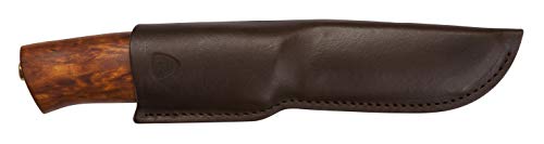 Helle Outdoormesser Alden - Cuchillo de hoja fija, color marrón