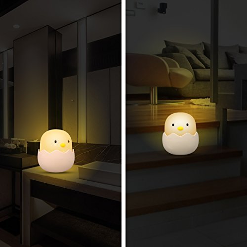 Hemore Lámpara LED, lámpara de Noche de 7 Colores de Silicona Recargable Control Sensible del Tacto, USB Recargable Iluminación Nocturna para habitación de bebé