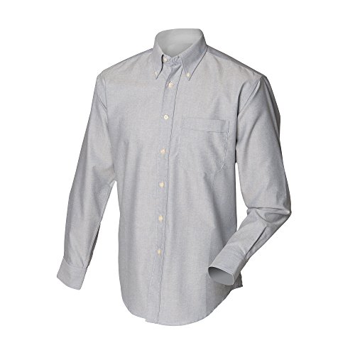 Henbury - Camisa Clásico manga larga Modelo Oxford Work hombre caballero - Trabajo/Fiesta/Boda