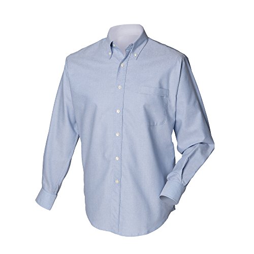 Henbury - Camisa Clásico manga larga Modelo Oxford Work hombre caballero - Trabajo/Fiesta/Boda