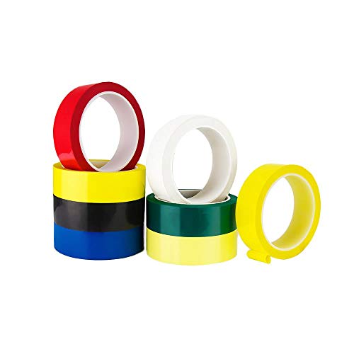 Heng Transformador Pet Tape sin Cinta Resistente a Altas temperaturas de 50 Metros para transformadores de batería de Motor, Amarillo Claro, 15 mm