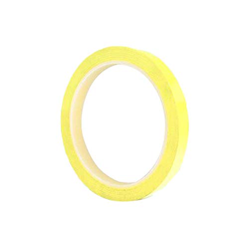 Heng Transformador Pet Tape sin Cinta Resistente a Altas temperaturas de 50 Metros para transformadores de batería de Motor, Amarillo Claro, 15 mm