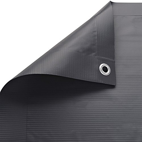 Hengda Pantalla para Balcón Protección | con Ojales | Balcón Pantallas Protectoras | Resistente a los Rayos UV | Protección contra el Viento | 90x600cm Gris Oscuro